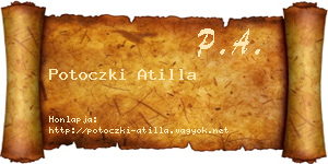 Potoczki Atilla névjegykártya